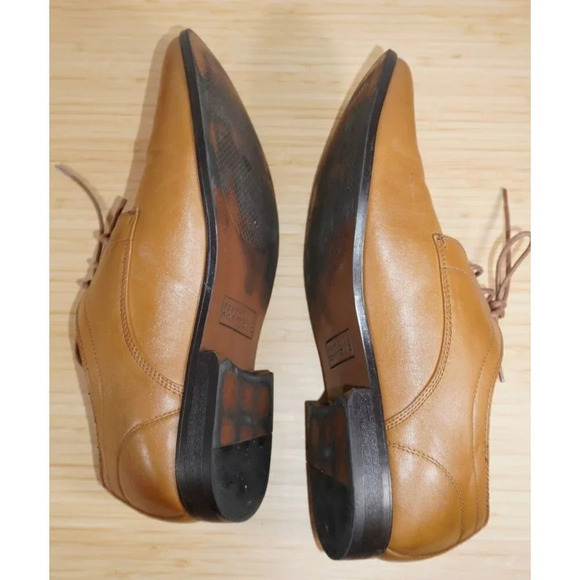 PERRY ELLIS PORTFOLIO MENS RYAN SIZE 11.5 DRESS SHOES NO BOX TAN COLOR - Picture 7 of 8
